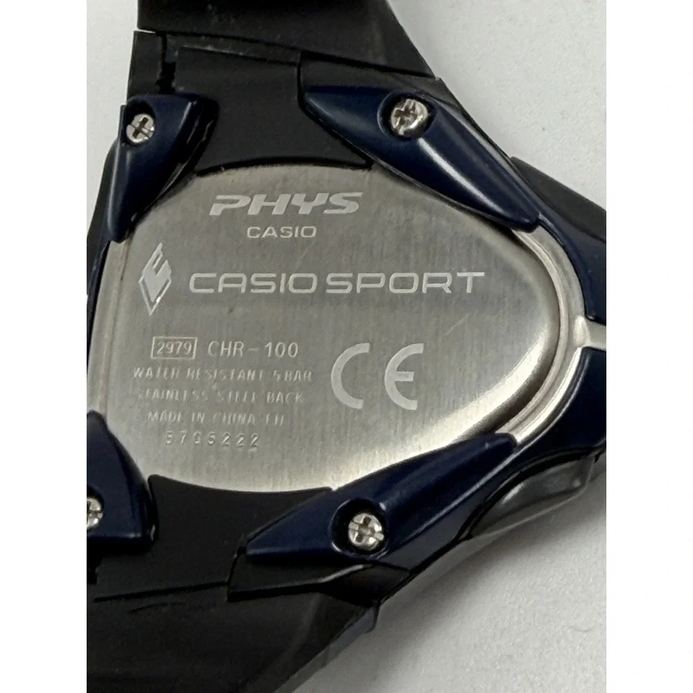Casio CHR-100 Sport Phys New Battery Mens Watch Blue Black 46MM 7.5